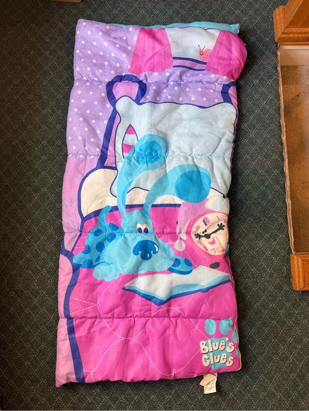 Vintage 1999 Blue’s Clues Nap Mat Sleeping Bag Nickelodeon Viacom USA Made